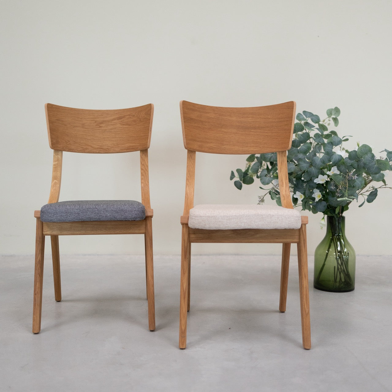 Chaises de salle à manger en bois massif de chêne